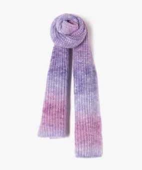 echarpe en tricot effet tie and dye femme violet foulards echarpes et gants