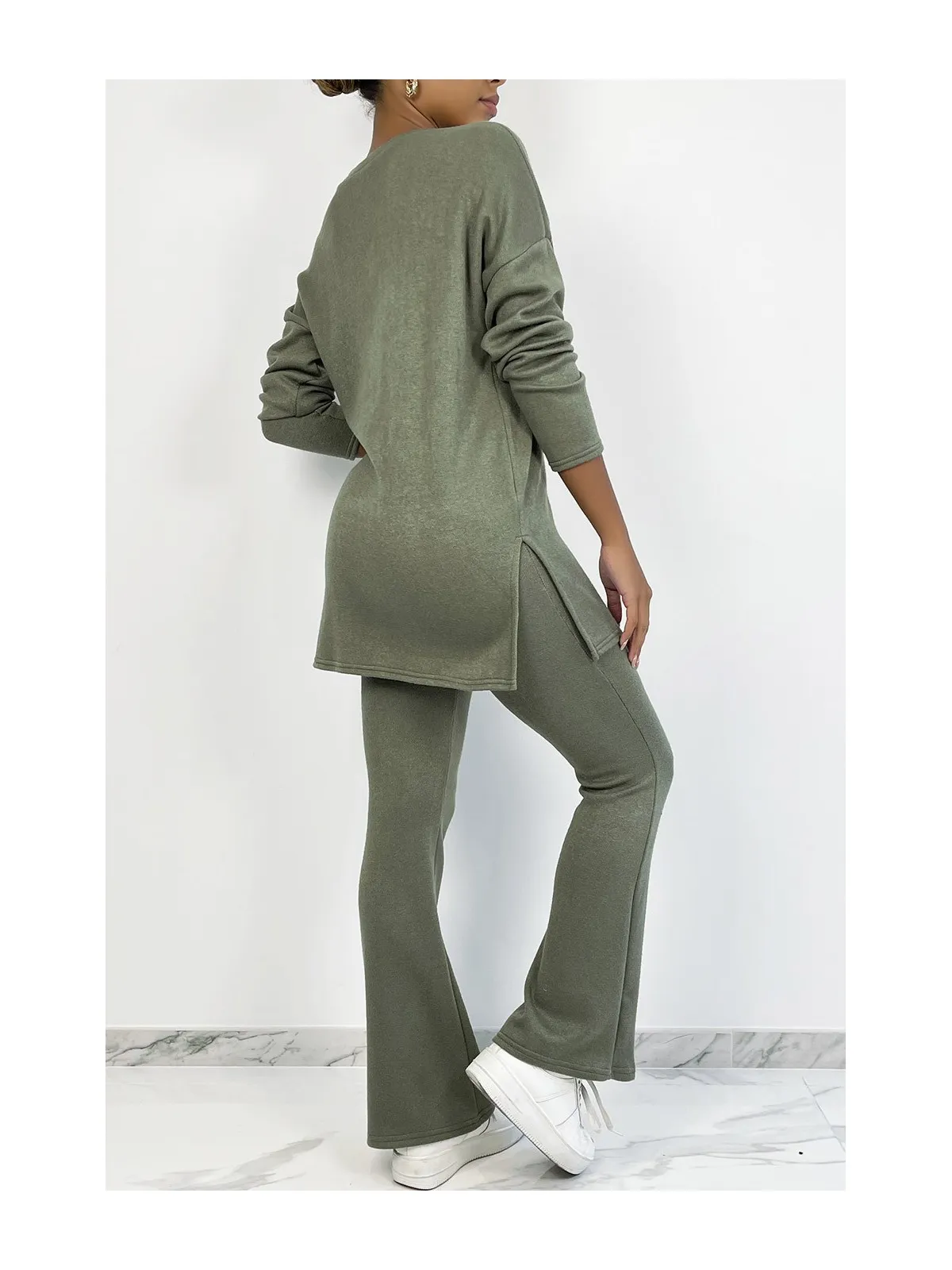 Ensemble tunique et pantalon pat deph kaki