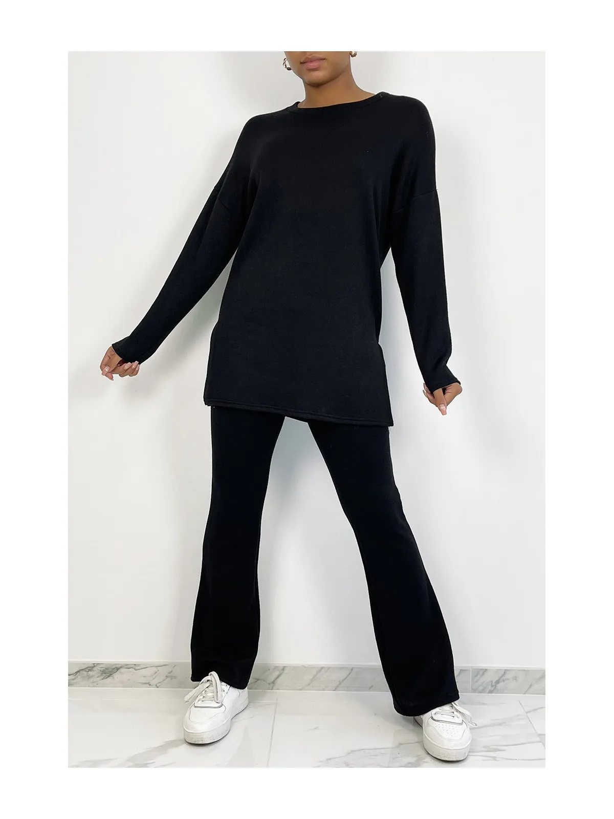 Ensemble tunique et pantalon pat deph noir