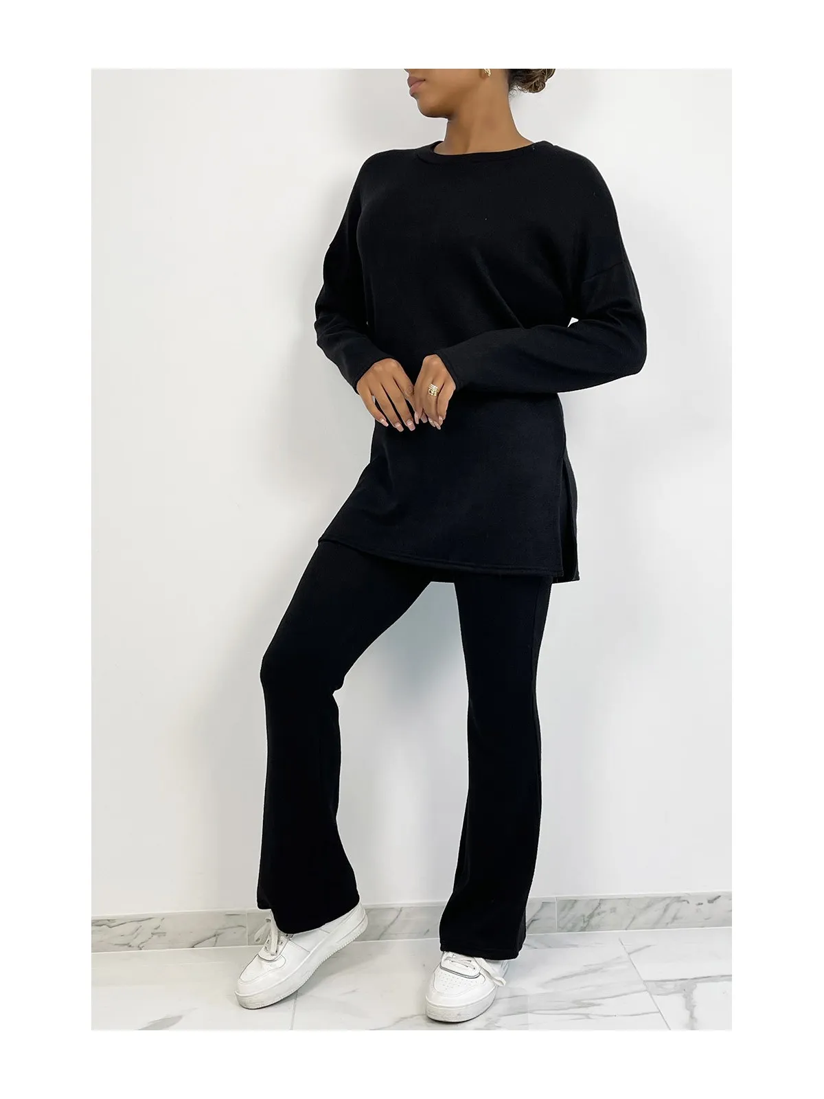 Ensemble tunique et pantalon pat deph noir