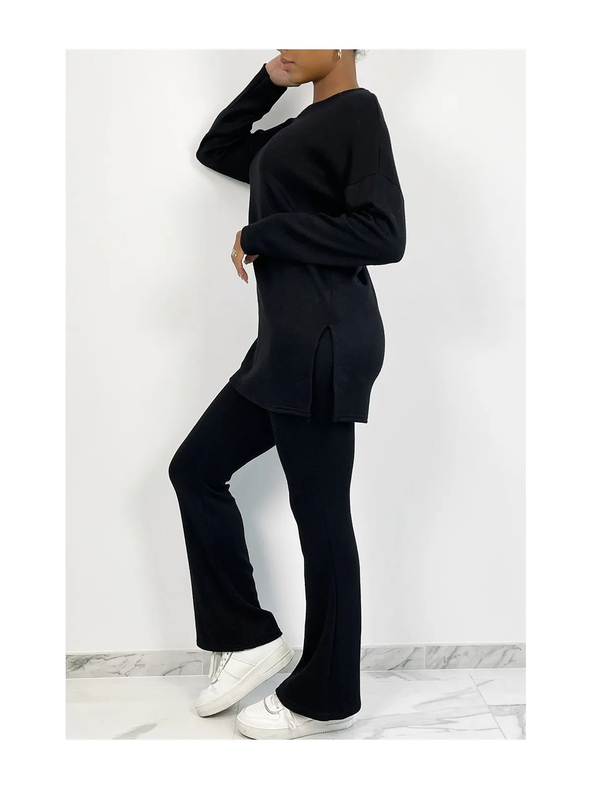 Ensemble tunique et pantalon pat deph noir