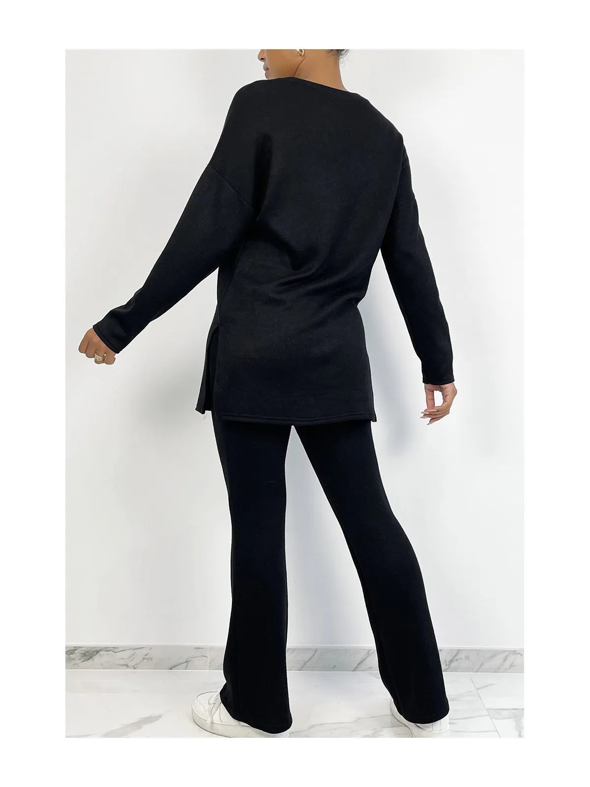 Ensemble tunique et pantalon pat deph noir