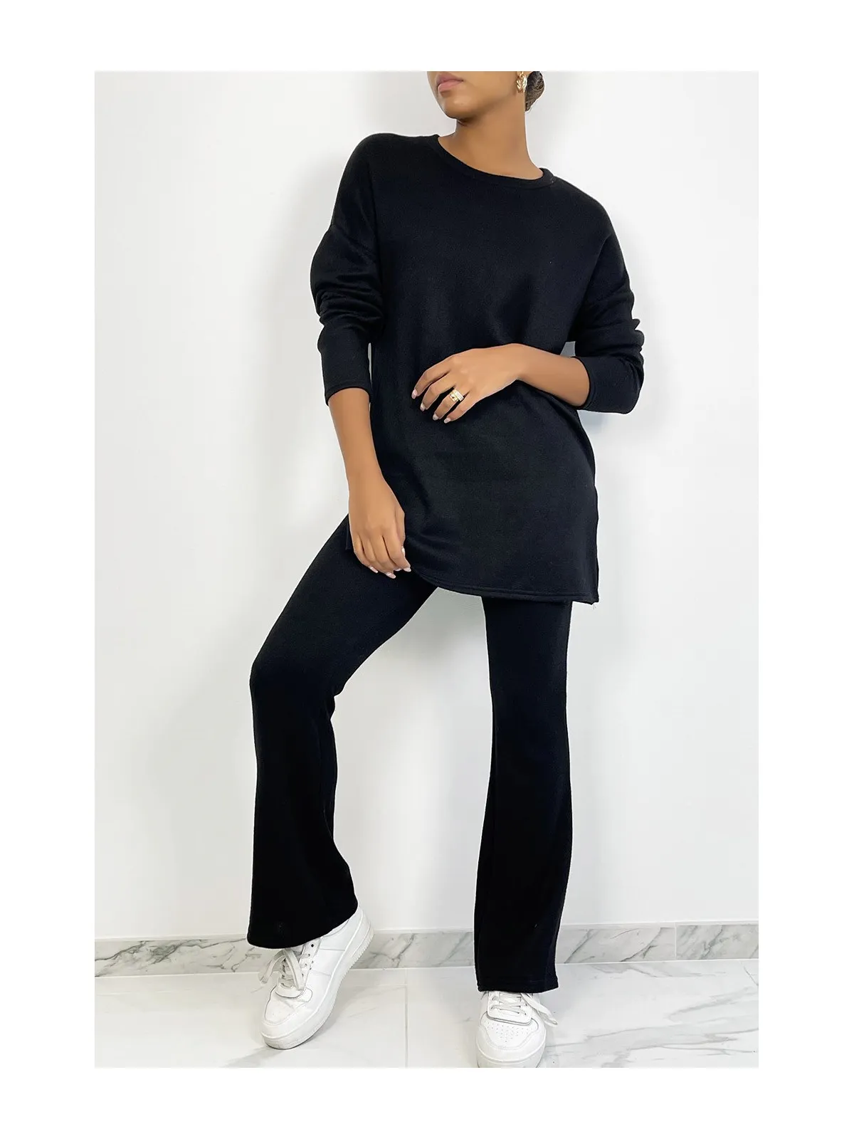 Ensemble tunique et pantalon pat deph noir