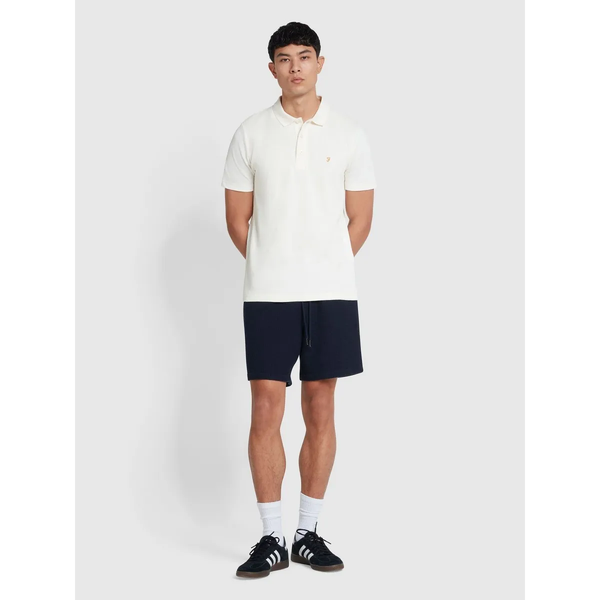 FARAH - Short léger bleu marine