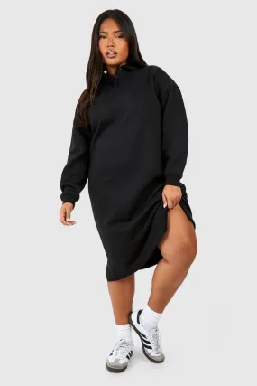 Grande taille - Robe mi-longue oversize avec col à revers