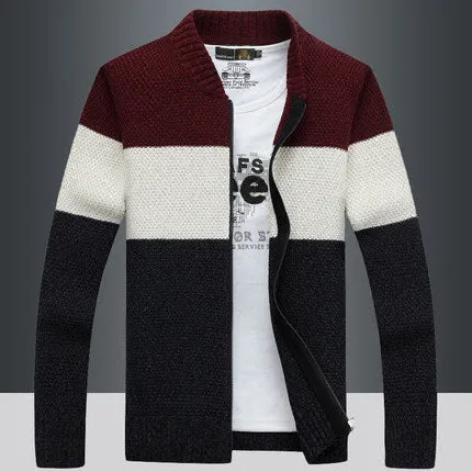 Importé -  Cardigan Pull Décontractée Homme En velours Tricoté