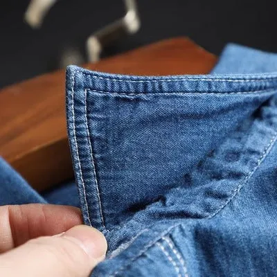 Importé - Chemise Homme Décontractée A Manches Longues En Jean