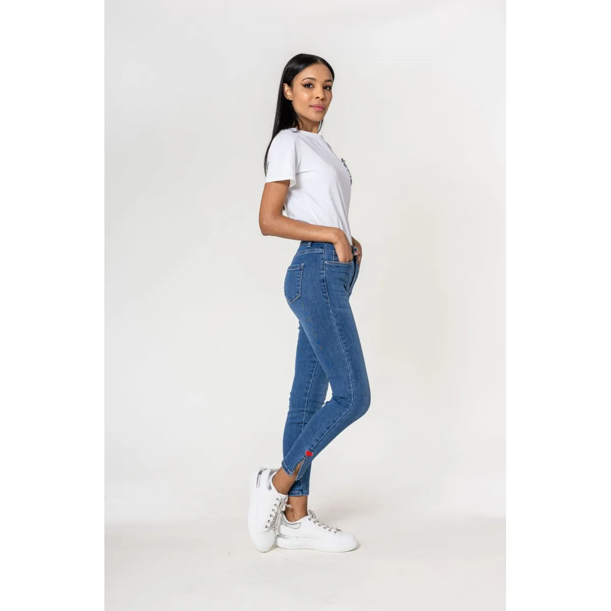 Jean cropped stretch Coeur 7/8 Nina Carter - Matière noble 29.90€