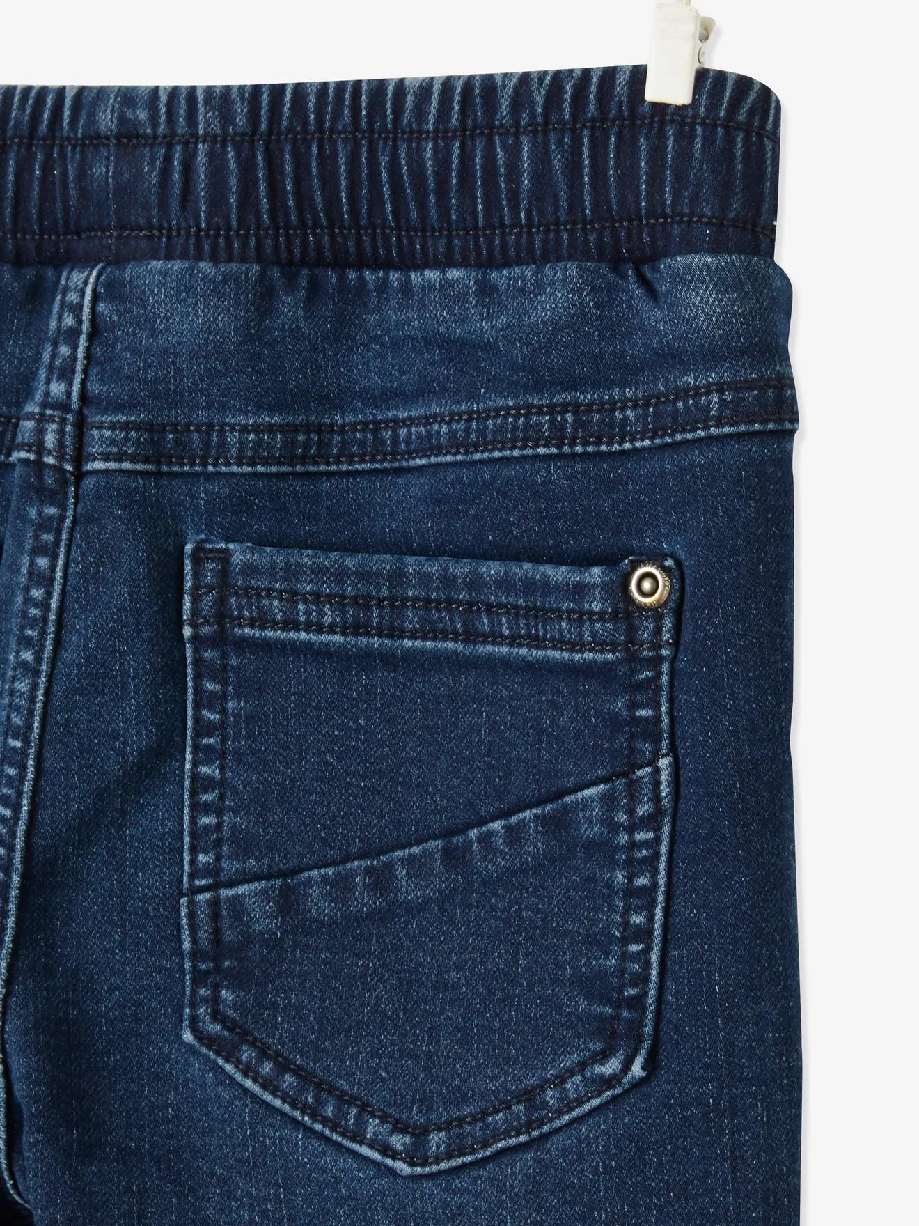 Jean droit doublé facile à enfiler garçon denim blue black - Vertbaudet