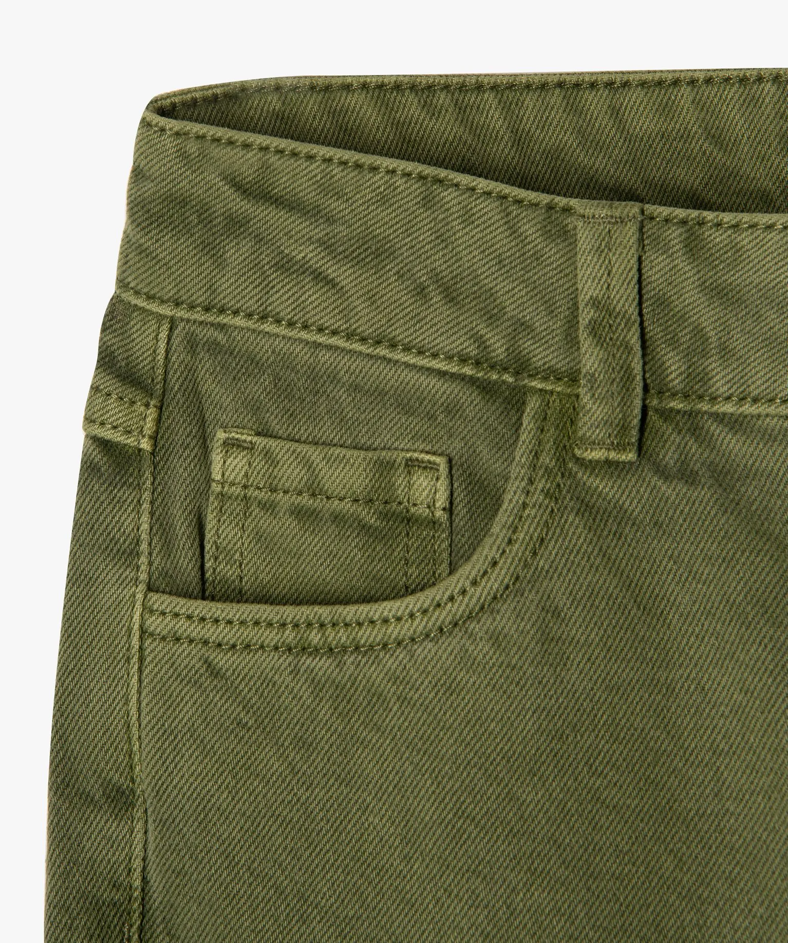 jean regular taille haute fille vert pantalons