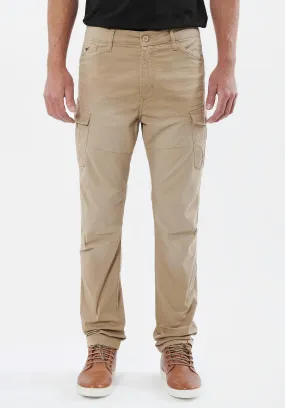 Jean relaxed straight beige Homme  KALIS Camel