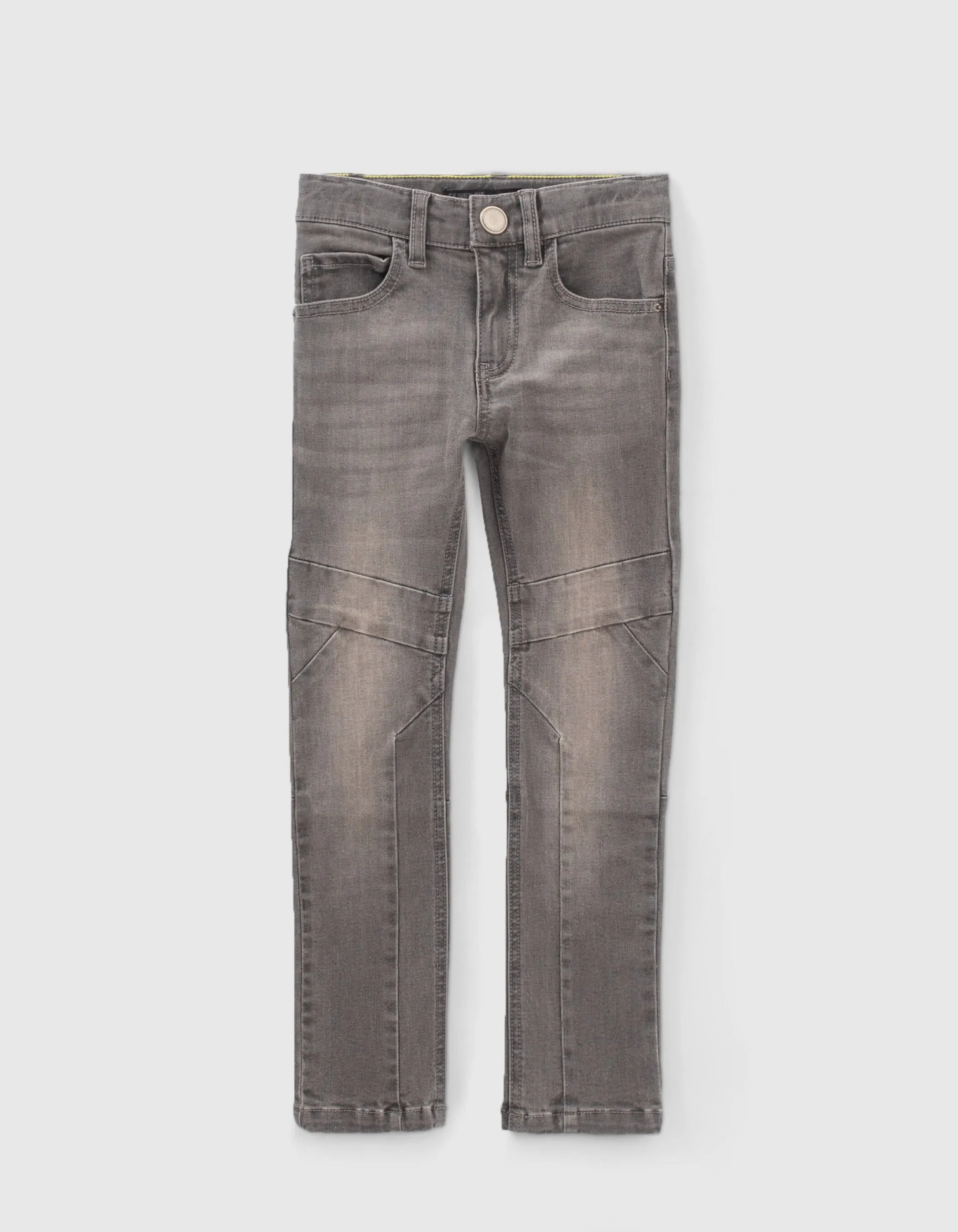 Jean skinny gris découpes genoux garçon