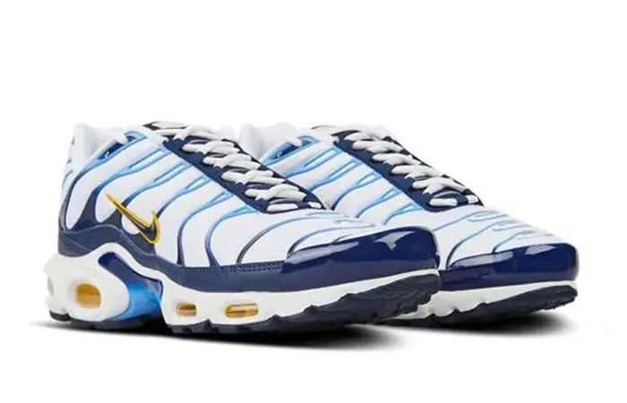 Nike Air Max Plus White Navy Gold