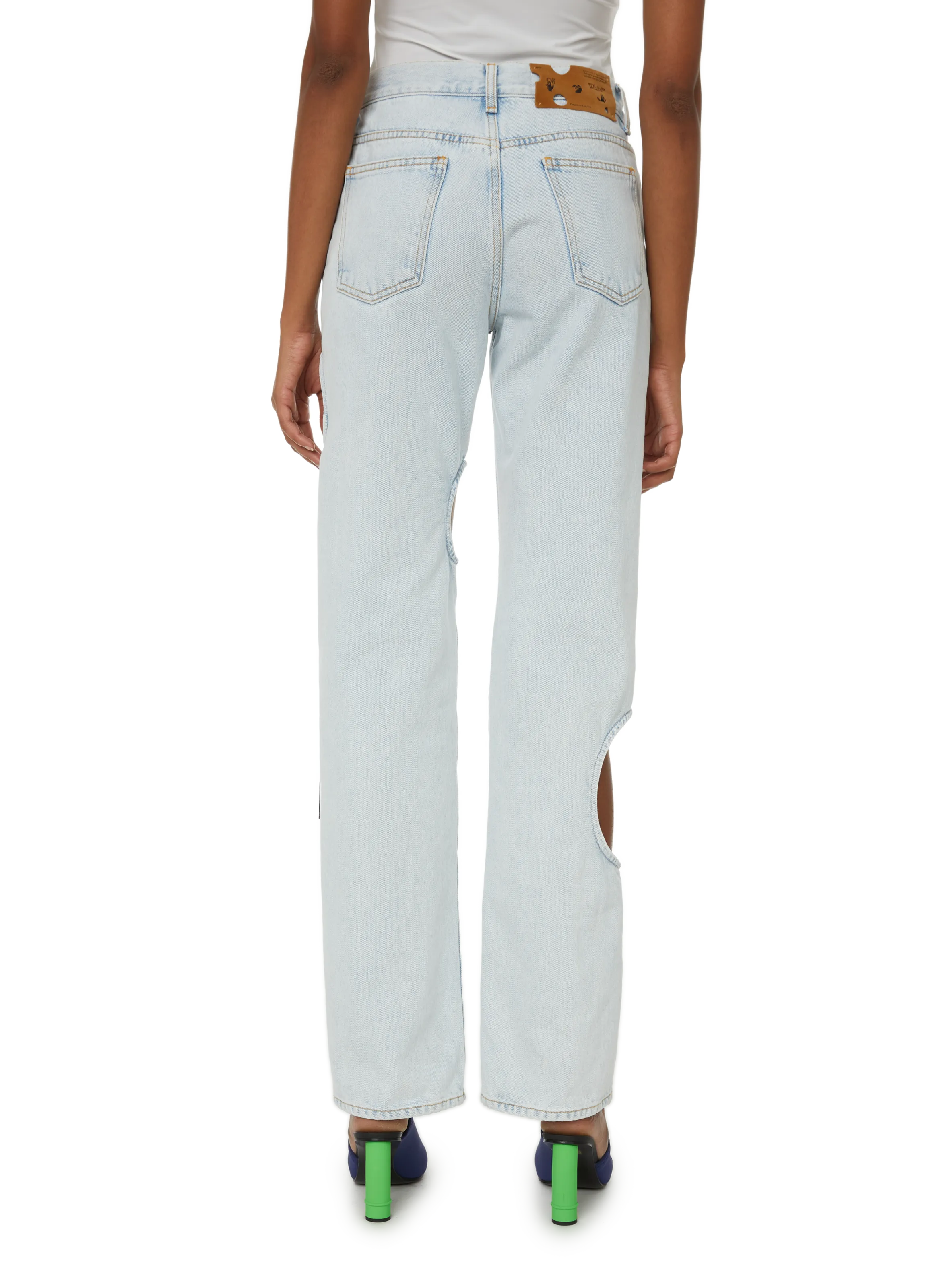 OFF-WHITE  Jean ajouré - Bleu