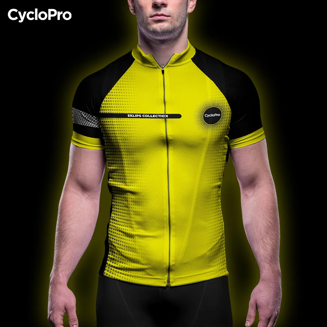 Pack Été Complet Jaune Eklïps - Tenue Cycliste + Mitaines + Chaussettes + Lunettes