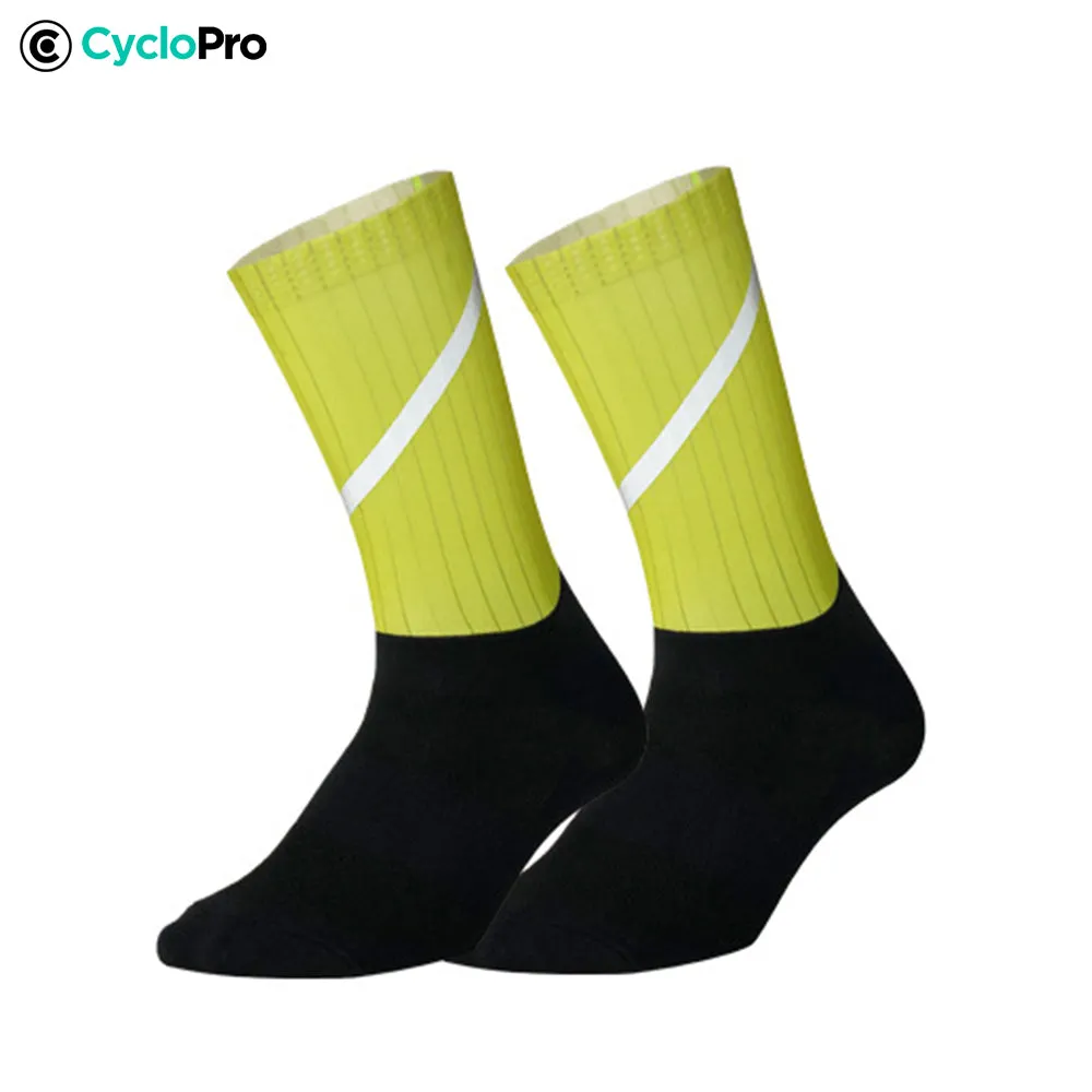 Pack Été Complet Jaune Eklïps - Tenue Cycliste + Mitaines + Chaussettes + Lunettes