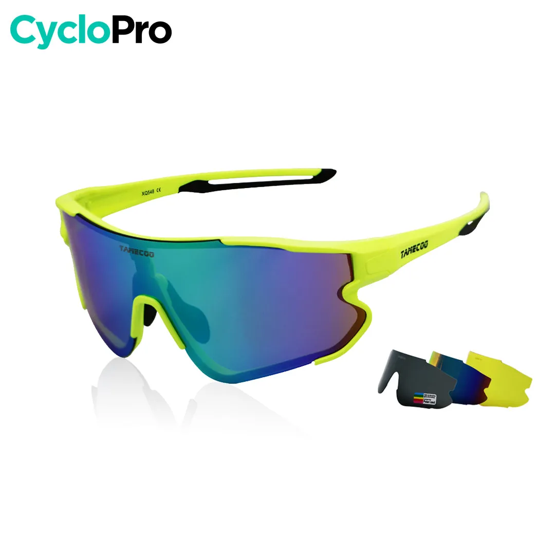 Pack Été Complet Jaune Eklïps - Tenue Cycliste + Mitaines + Chaussettes + Lunettes