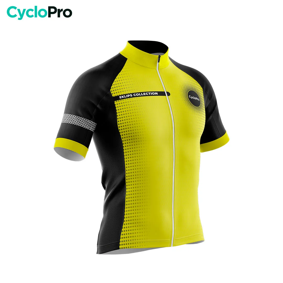 Pack Été Complet Jaune Eklïps - Tenue Cycliste + Mitaines + Chaussettes + Lunettes