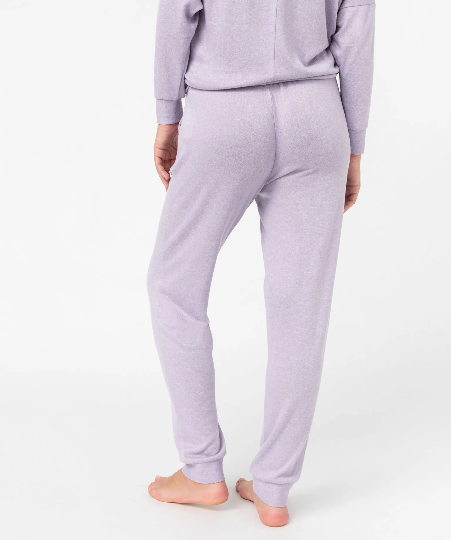 pantalon de pyjama en maille fine femme violet bas de pyjama