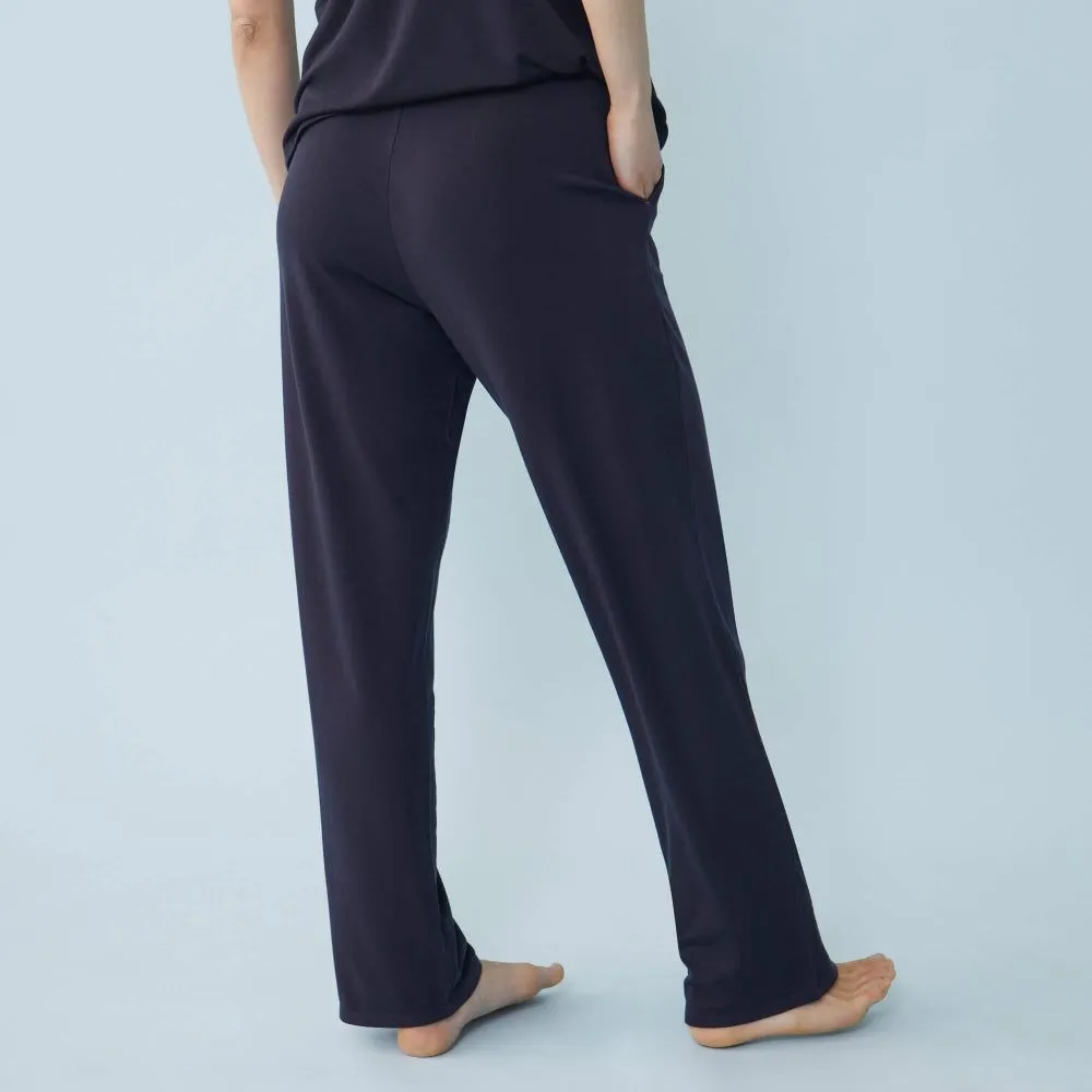 Pantalon pyjama fluide en lyocell | marine "azuma marine" femme