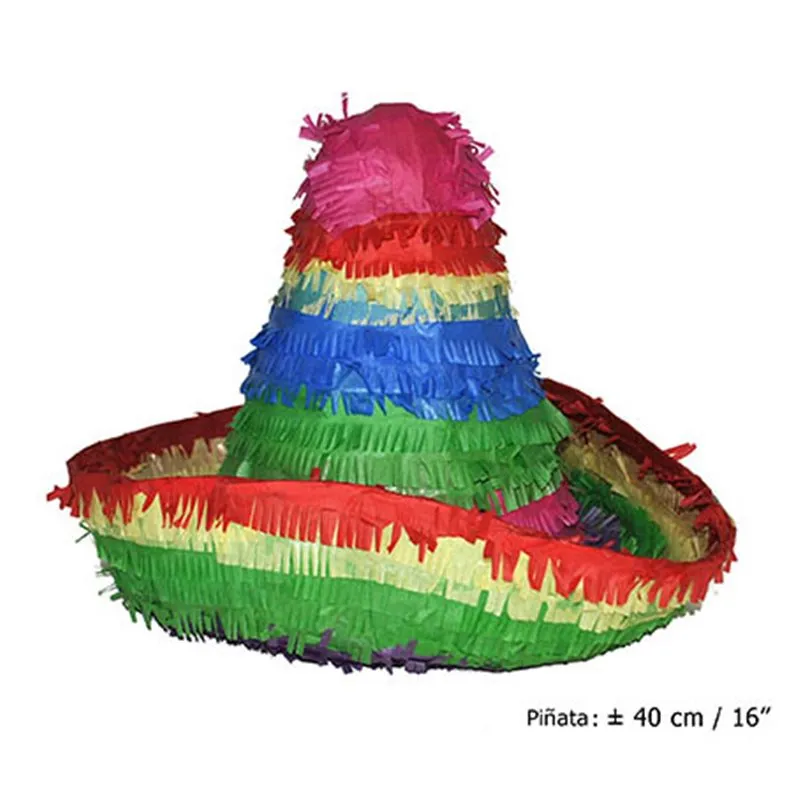 Pinata sombrero 40 cm avec crochet de suspension