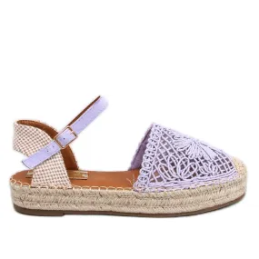 Premat Sandales espadrilles ajourées violettes