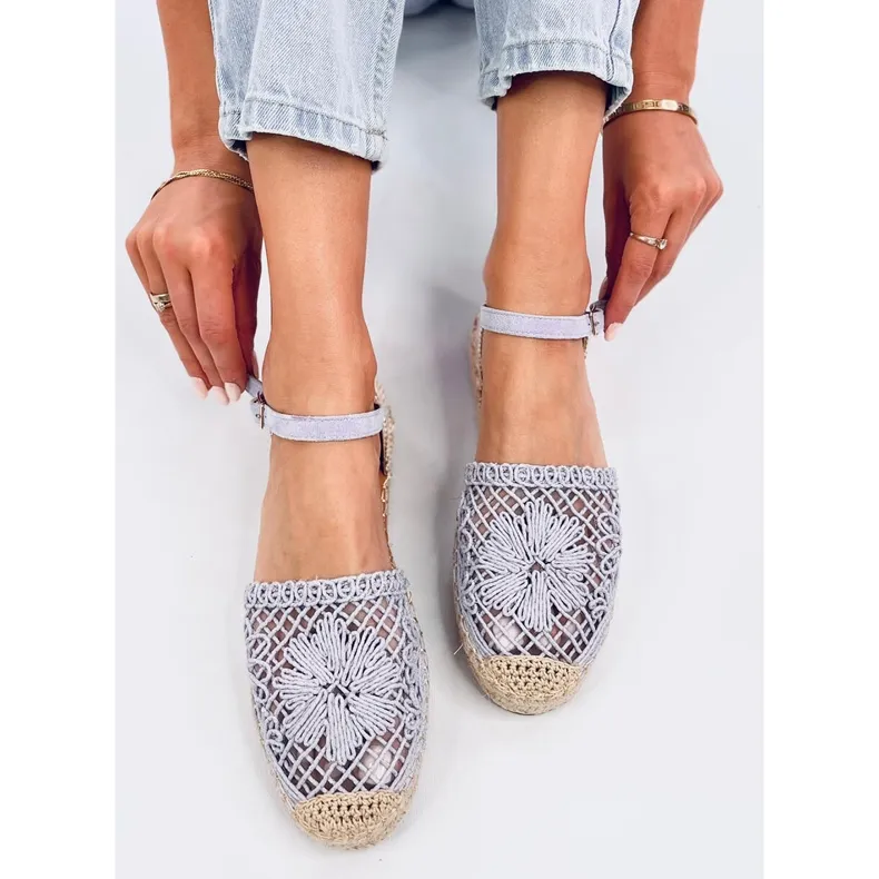 Premat Sandales espadrilles ajourées violettes