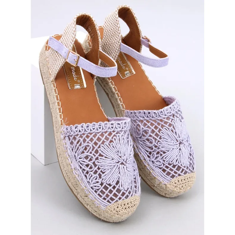 Premat Sandales espadrilles ajourées violettes