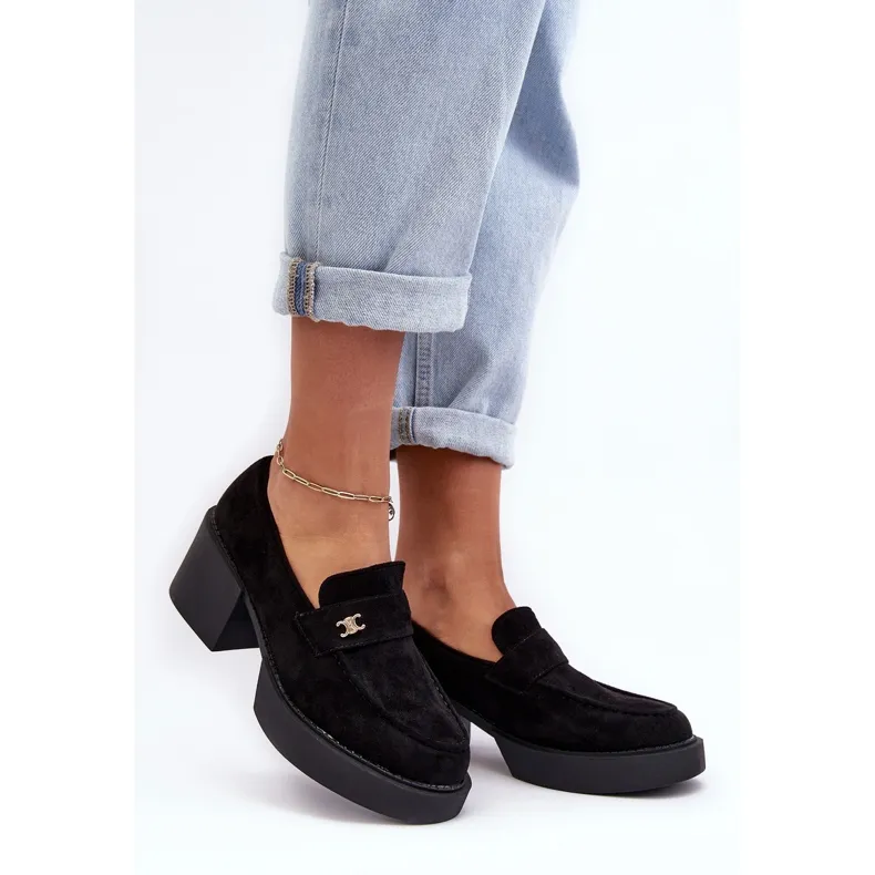 PS1 Chaussures à talons hauts en daim Afnira noires pour femmes le noir