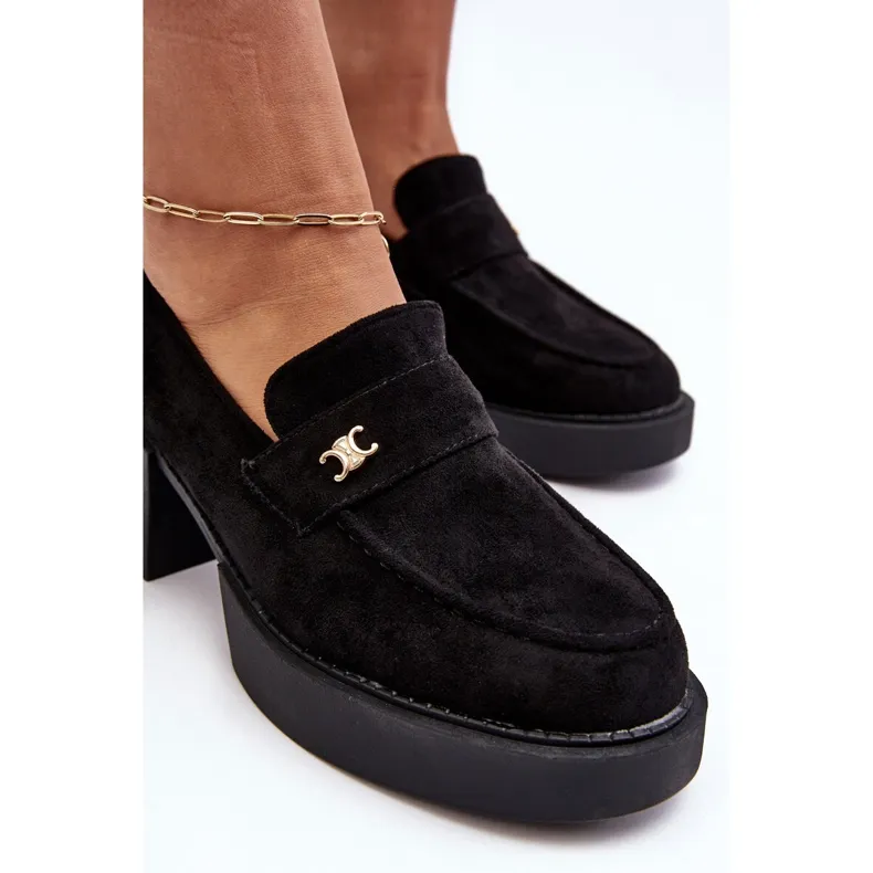 PS1 Chaussures à talons hauts en daim Afnira noires pour femmes le noir