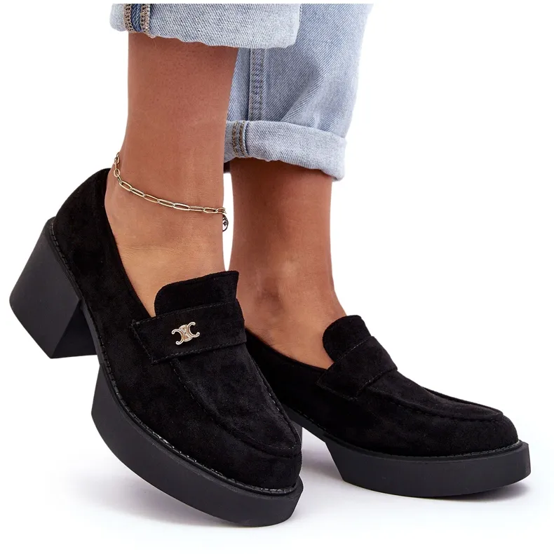 PS1 Chaussures à talons hauts en daim Afnira noires pour femmes le noir