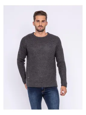 Pull col rond LUMARK - Gris foncé