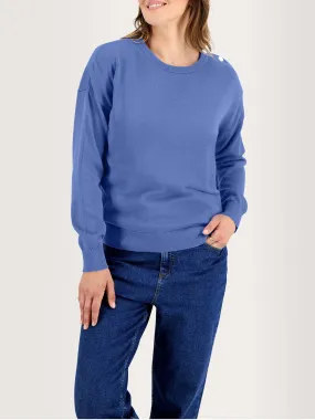 Pull Femme Coton Biologique Bleu tbs