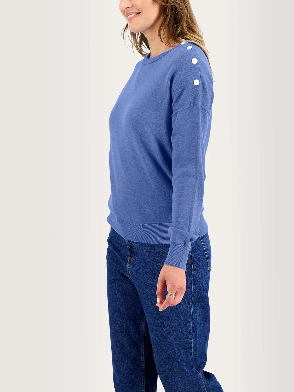 Pull Femme Coton Biologique Bleu tbs