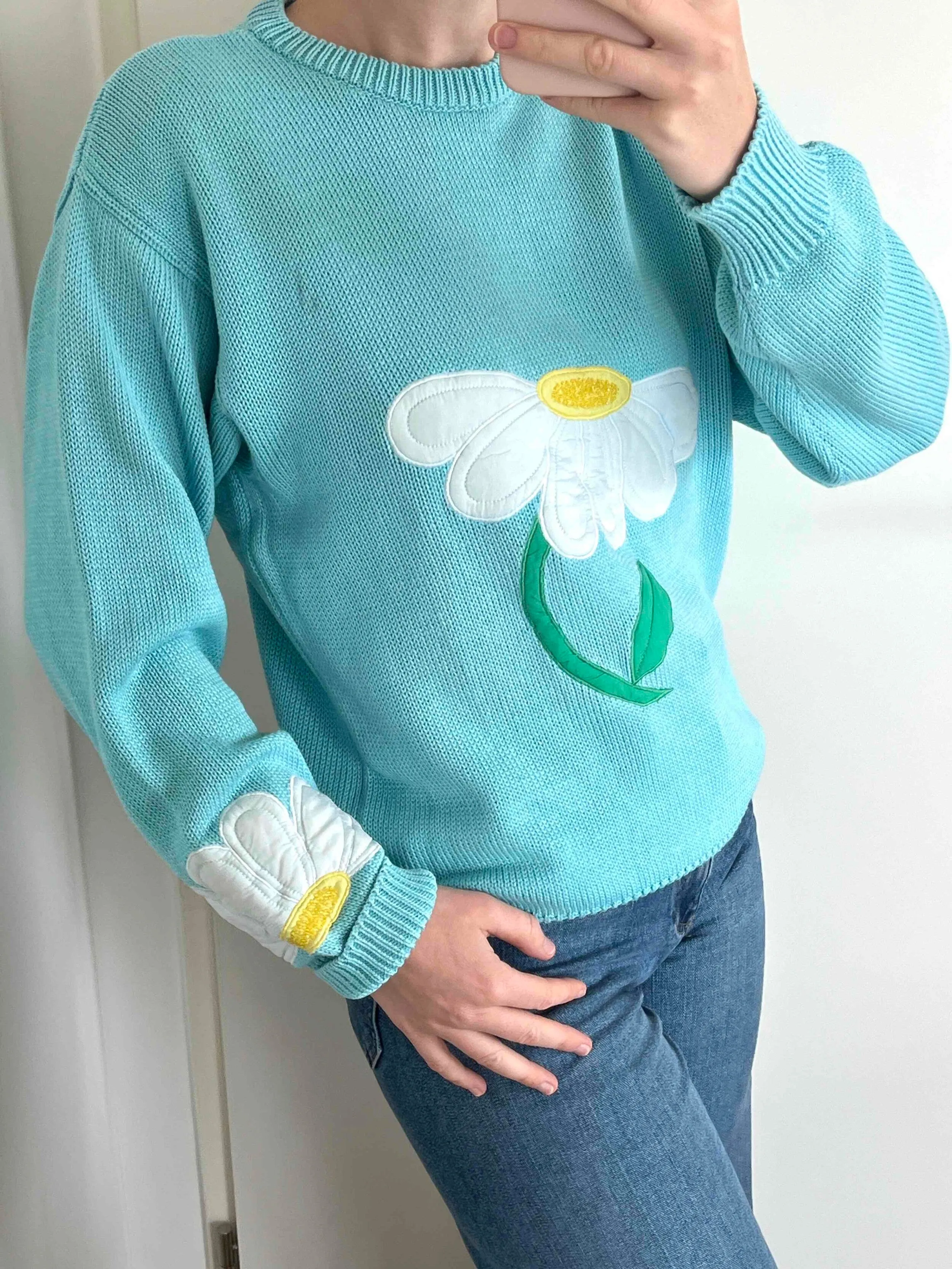 Pull à fleurs