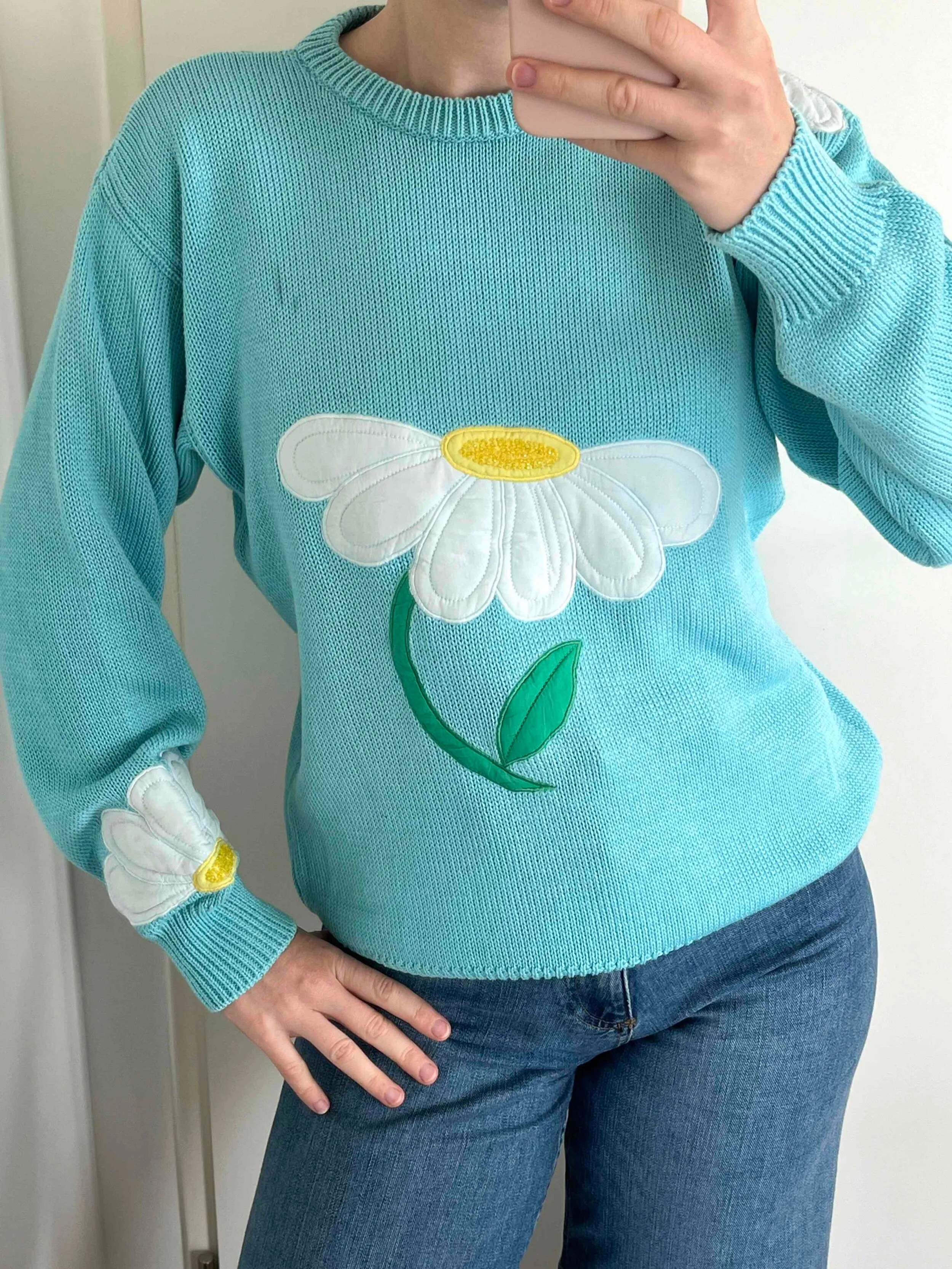 Pull à fleurs