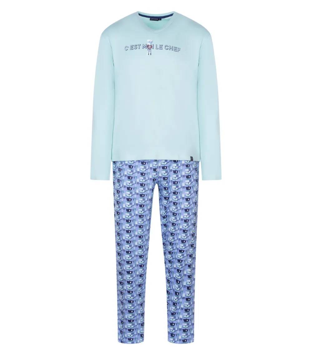 Pyjama fantaisie Arthur en coton bleu