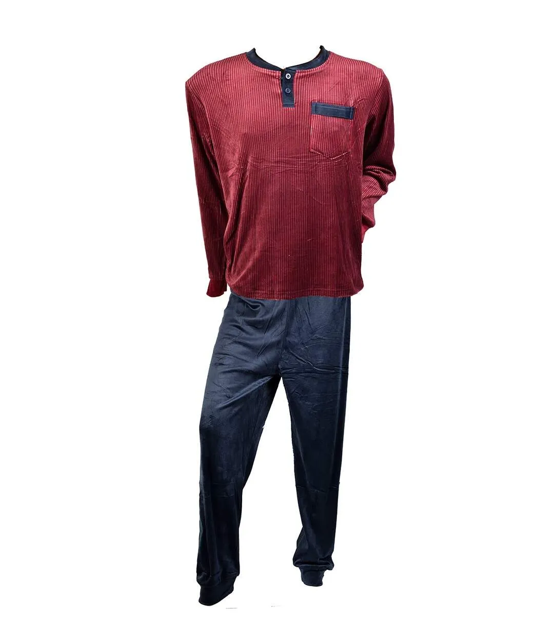 Pyjama Homme Long Soft Touch Ultra Confort E035 pyjama Bordeaux