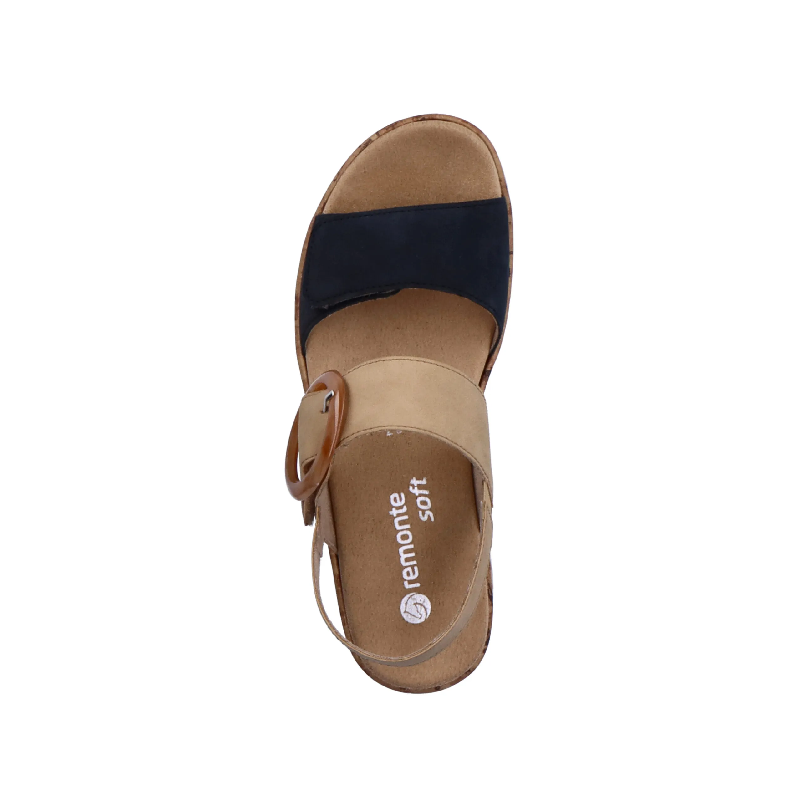 Remonte : Sandales beige et bleu marine