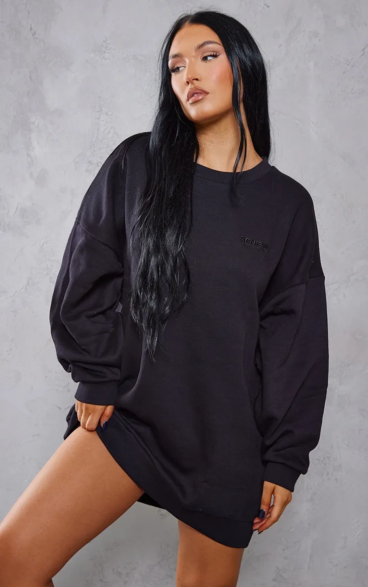 RENEW Robe sweat noire oversize