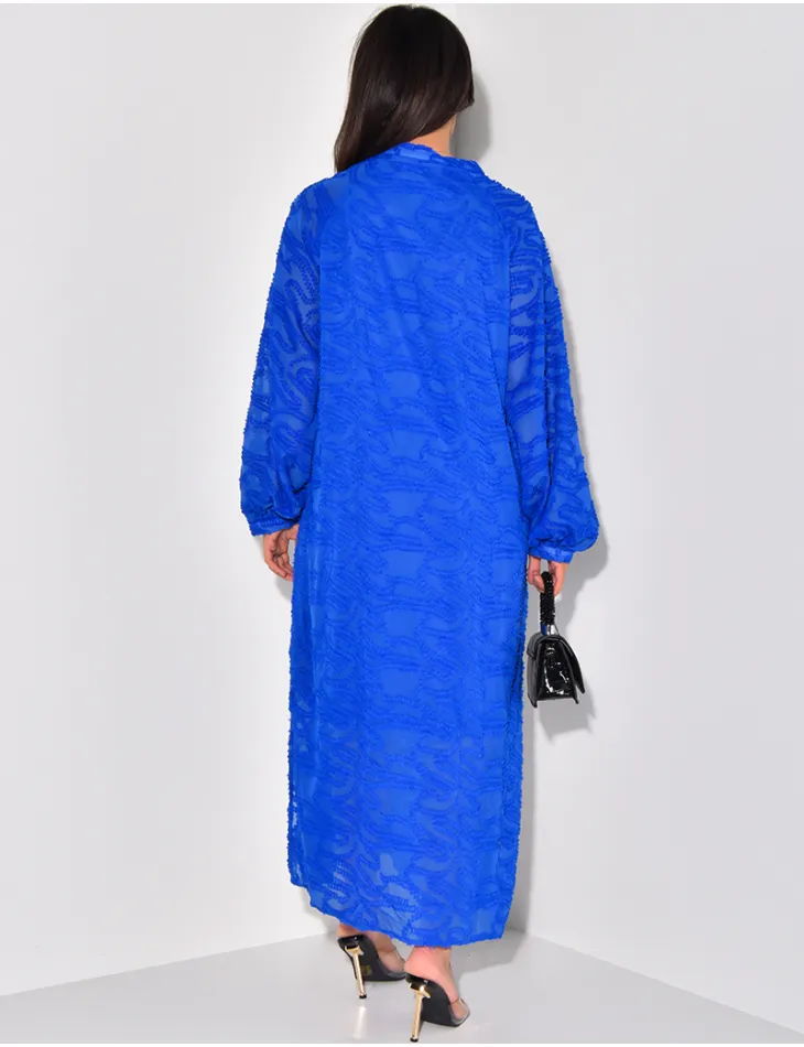 Robe abaya oversize à tissu duveteux / 50265 - JEANS INDUSTRY