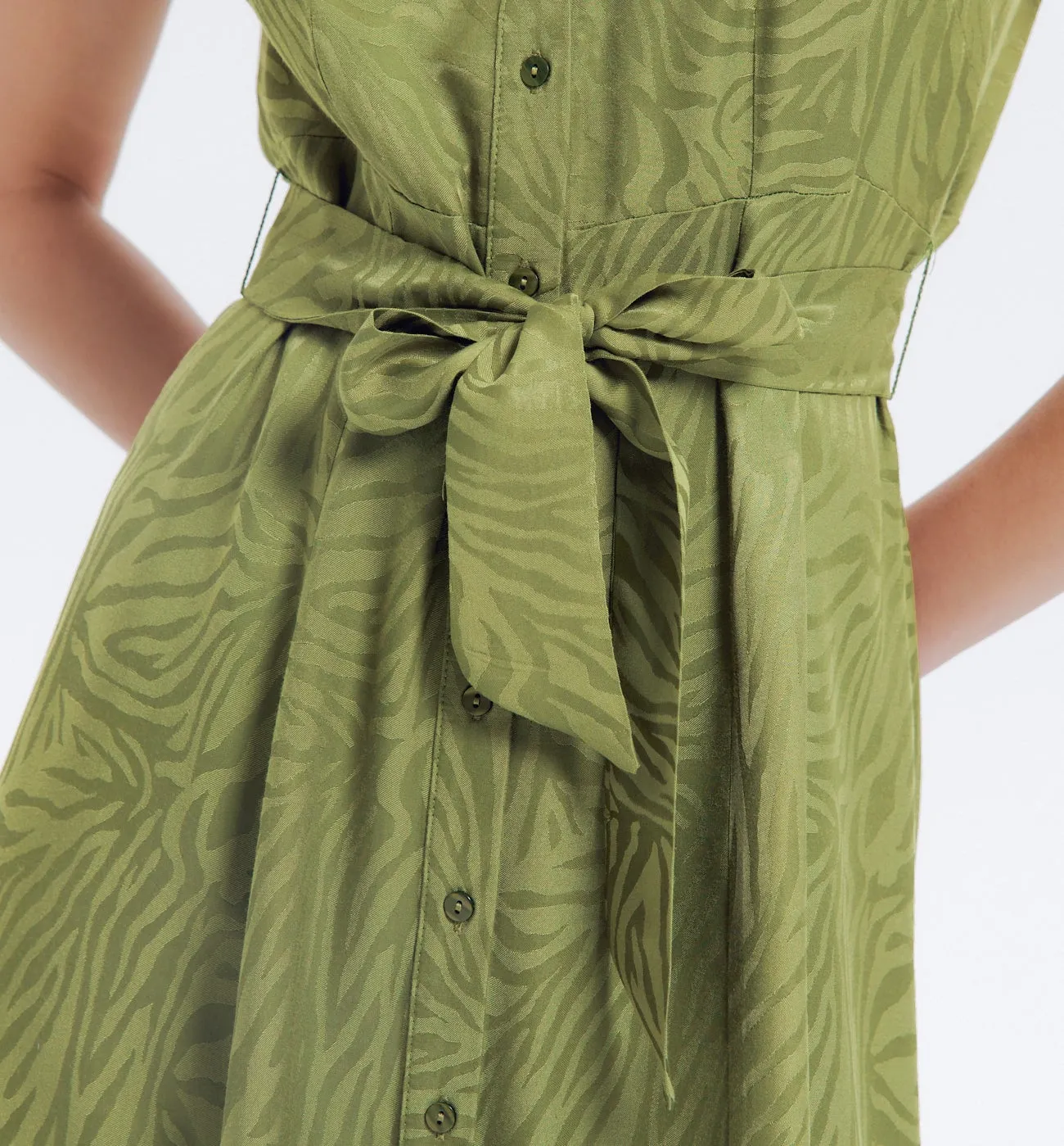 Robe-chemise Femme - Vert olive