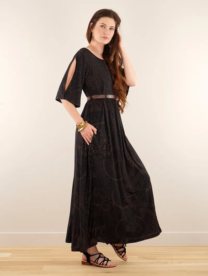 Robe longue oversize imprimée 