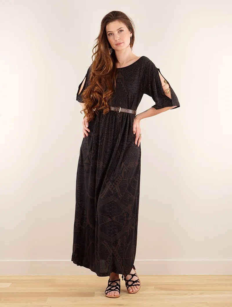 Robe longue oversize imprimée 