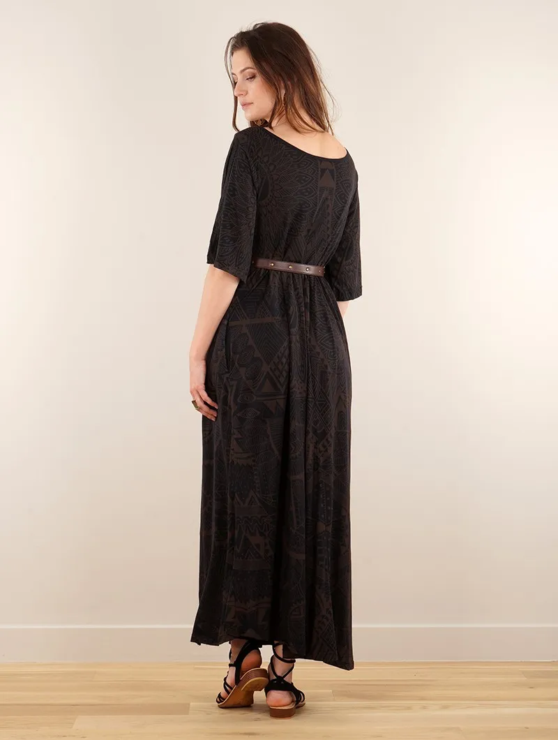 Robe longue oversize imprimée 