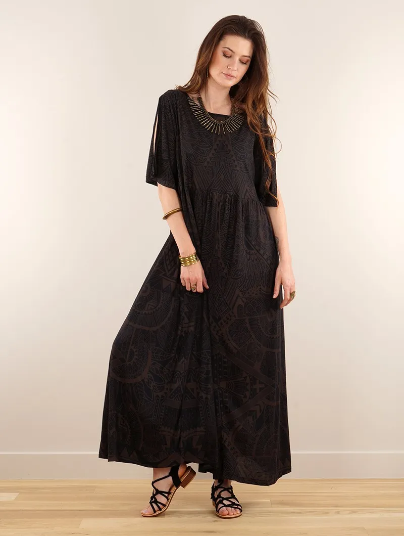 Robe longue oversize imprimée 