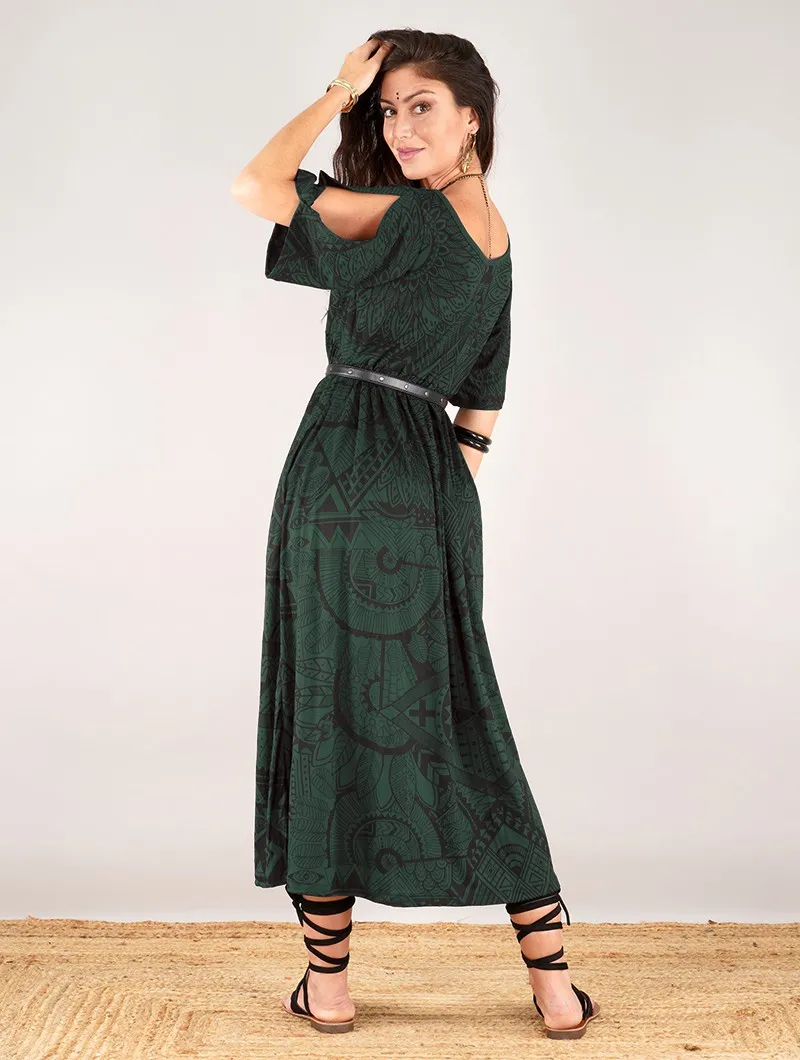 Robe longue oversize imprimée 