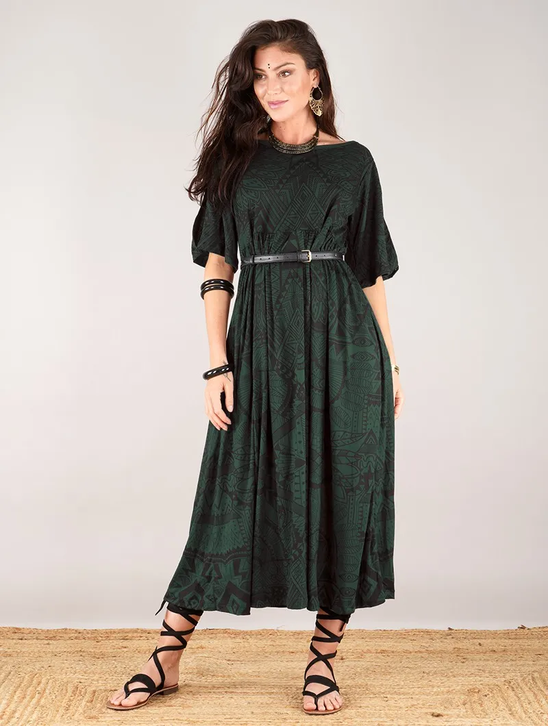 Robe longue oversize imprimée 