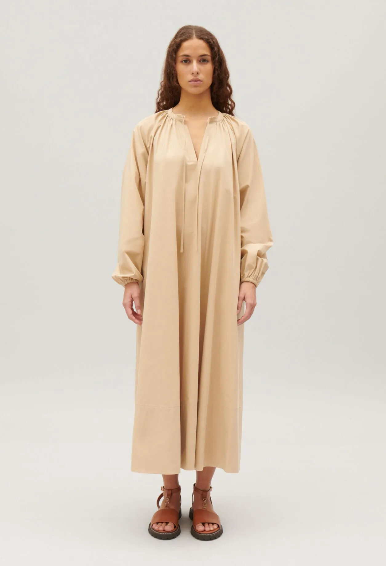 Robe longue oversize sable | Claudie FR