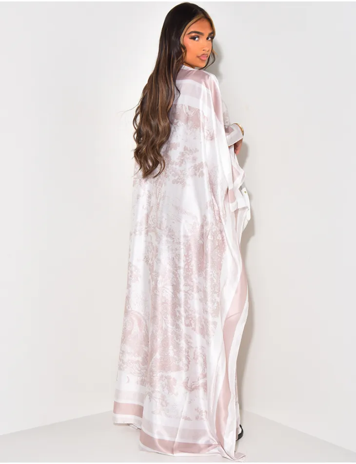 Robe oversize en satin effet foulard oversize / 62297 - JEANS INDUSTRY